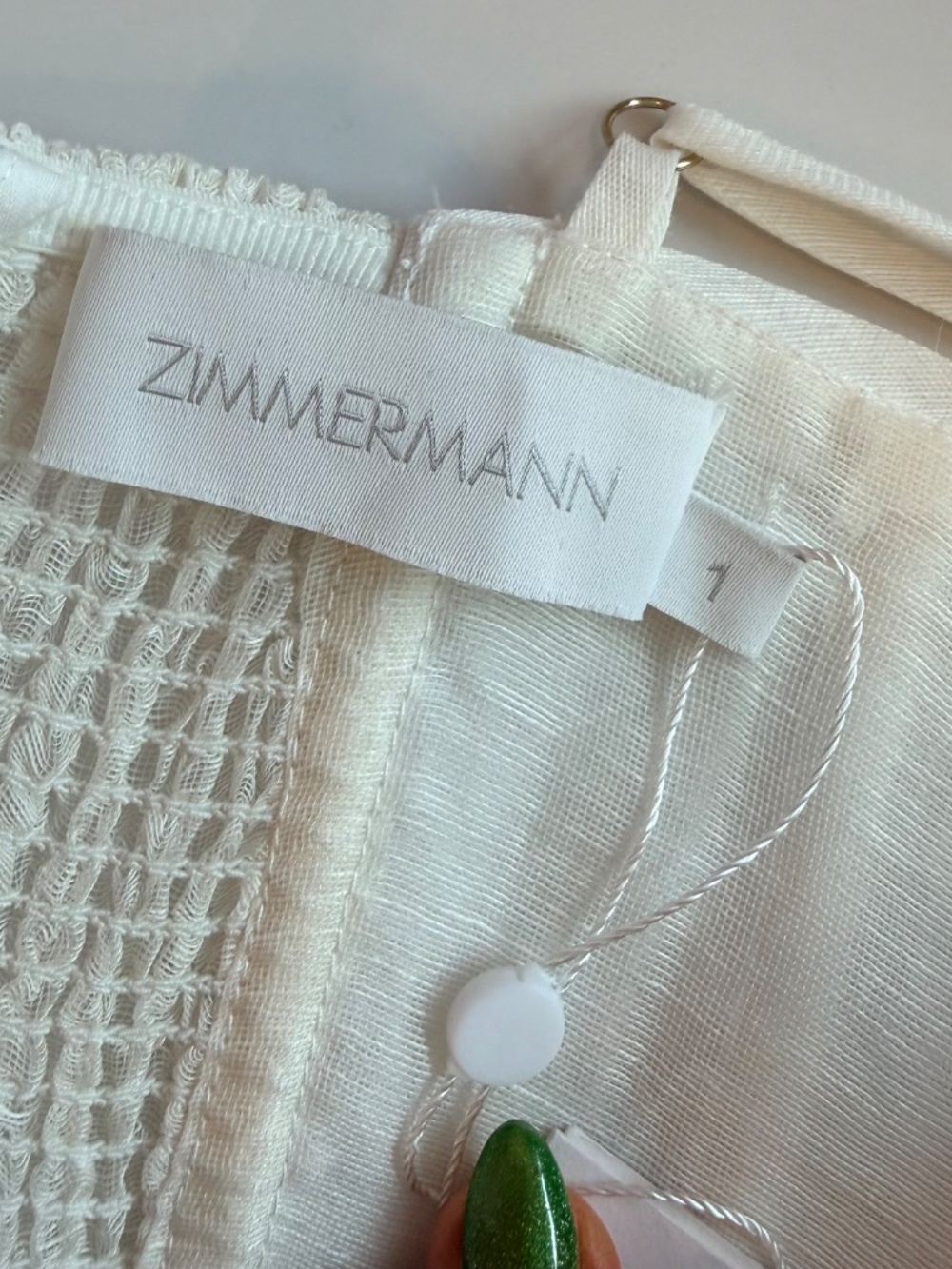 Zimmermann Natura Ivory Wildflower Ruched Midi Dress Size 1, Small - Picture 16 of 16